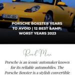 Porsche Boxster Years to Avoid